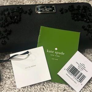 Sold!! Kate Spade Black Wallet with Textured Finish